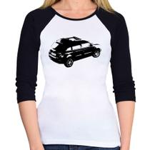 Baby Look Raglan Carro Stilo Blackmotion Manga 3/4 - Foca na Moda Baby Look Raglan Carro Stilo Blackmotion Manga 3/4 - Foca na Moda