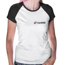 Baby Look Raglan CentOS Linux - Foca na Moda