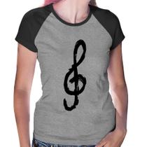 Baby Look Raglan Clave De Sol Arte - Foca na Moda