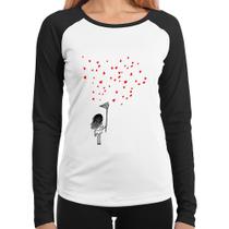 Baby Look Raglan Collect Hearts Manga Longa - Foca na Moda Baby Look Raglan Collect Hearts Manga Longa - Foca na Moda