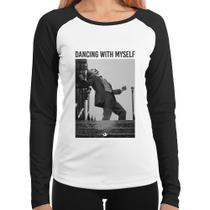 Baby Look Raglan Dancing with myself Manga Longa - Foca na Moda