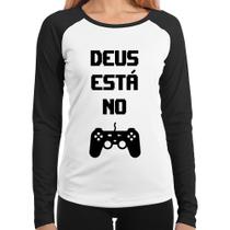 Baby Look Raglan Deus está no controle Manga Longa - Foca na Moda Baby Look Raglan Deus está no controle Manga Longa - Foca na Moda