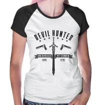 Baby Look Raglan Devil Hunter - Foca na Moda