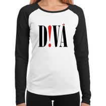 Baby Look Raglan Diva Manga Longa - Foca na Moda Baby Look Raglan Diva Manga Longa - Foca na Moda