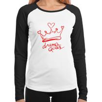 Baby Look Raglan Drama Queen Manga Longa - Foca na Moda