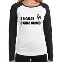 Baby Look Raglan E o galo O galo ganhô! Manga Longa - Foca na Moda