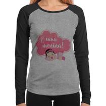 Baby Look Raglan É uma uma menina Manga Longa - Foca na Moda