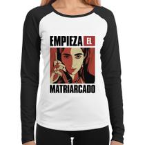 Baby Look Raglan Empieza el matriarcado Manga Longa - Foca na Moda Baby Look Raglan Empieza el matriarcado Manga Longa - Foca na Moda