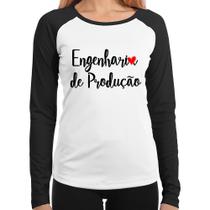 Baby Look Raglan Engenharia de Produção Manga Longa - Foca na Moda