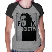 Baby Look Raglan F**k Society Eliot - Foca na Moda