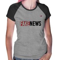 Baby Look Raglan Fake News - Foca na Moda