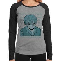 Baby Look Raglan Fall Down Seven Times, Stand Up Eight Manga Longa - Foca na Moda