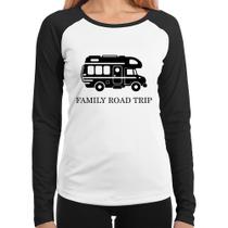 Baby Look Raglan Family Road Trip Motorhome Manga Longa - Foca na Moda Baby Look Raglan Family Road Trip Motorhome Manga Longa - Foca na Moda