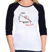 Baby Look Raglan Find The X Manga 3/4 - Foca na Moda