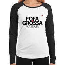 Baby Look Raglan Fofa e grossa Manga Longa - Foca na Moda