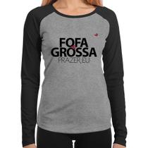 Baby Look Raglan Fofa e grossa Manga Longa - Foca na Moda