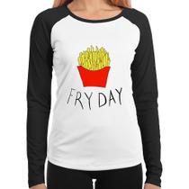 Baby Look Raglan Fry Day Manga Longa - Foca na Moda Baby Look Raglan Fry Day Manga Longa - Foca na Moda