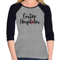 Baby Look Raglan Gestão hospitalar por amor Manga 3/4 - Foca na Moda Baby Look Raglan Gestão hospitalar por amor Manga 3/4 - Foca na Moda