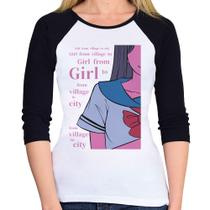 Baby Look Raglan Girl From Village To City Manga 3/4 - Foca na Moda