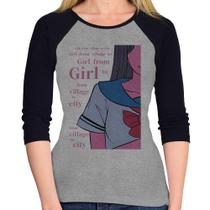 Baby Look Raglan Girl From Village To City Manga 3/4 - Foca na Moda