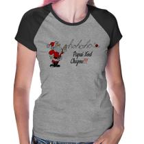 Baby Look Raglan Ho Ho Ho Papai Noel Chegou - Foca na Moda