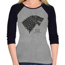 Baby Look Raglan House Stark: Winter is Coming Manga 3/4 - Foca na Moda