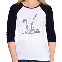 Baby Look Raglan I Like Me Manga 3/4 - Foca na Moda Baby Look Raglan I Like Me Manga 3/4 - Foca na Moda