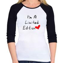Baby Look Raglan I'm A Limited Edition Manga 3/4 - Foca na Moda Baby Look Raglan I'm A Limited Edition Manga 3/4 - Foca na Moda