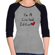 Baby Look Raglan I'm A Limited Edition Manga 3/4 - Foca na Moda Baby Look Raglan I'm A Limited Edition Manga 3/4 - Foca na Moda