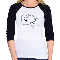 Baby Look Raglan Its A Tea Shirt Manga 3/4 - Foca na Moda