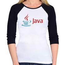 Baby Look Raglan Java Manga 3/4 - Foca na Moda Baby Look Raglan Java Manga 3/4 - Foca na Moda