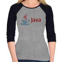 Baby Look Raglan Java Manga 3/4 - Foca na Moda