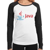 Baby Look Raglan Java Manga Longa - Foca na Moda