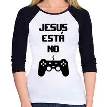 Baby Look Raglan Jesus está no controle Manga 3/4 - Foca na Moda Baby Look Raglan Jesus está no controle Manga 3/4 - Foca na Moda