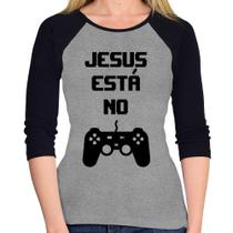 Baby Look Raglan Jesus está no controle Manga 3/4 - Foca na Moda Baby Look Raglan Jesus está no controle Manga 3/4 - Foca na Moda