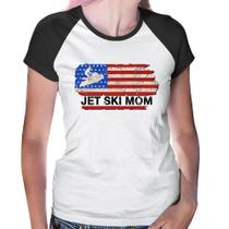 Baby Look Raglan Jet Ski Mom - Foca na Moda Baby Look Raglan Jet Ski Mom - Foca na Moda