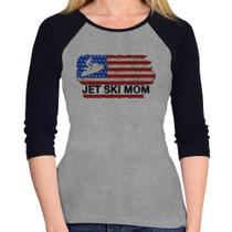 Baby Look Raglan Jet Ski Mom Manga 3/4 - Foca na Moda