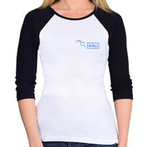 Baby Look Raglan Kali Linux Manga 3/4 - Foca na Moda