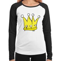 Baby Look Raglan King and Queen Crown Manga Longa - Foca na Moda