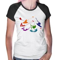 Baby Look Raglan Kite Surf Freestyle - Foca na Moda