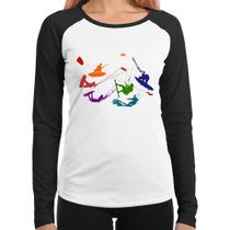 Baby Look Raglan Kite Surf Freestyle Manga Longa - Foca na Moda Baby Look Raglan Kite Surf Freestyle Manga Longa - Foca na Moda