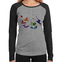 Baby Look Raglan Kite Surf Freestyle Manga Longa - Foca na Moda