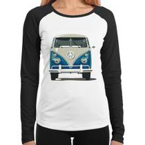 Baby Look Raglan Kombi Vintage Manga Longa - Foca na Moda