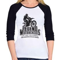 Baby Look Raglan Legend Motorcycle Manga 3/4 - Foca na Moda Baby Look Raglan Legend Motorcycle Manga 3/4 - Foca na Moda