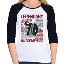 Baby Look Raglan Legendary Awesomeness Manga 3/4 - Foca na Moda Baby Look Raglan Legendary Awesomeness Manga 3/4 - Foca na Moda
