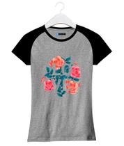 Baby Look Raglan Love Flowers Tumblr Moda