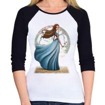 Baby Look Raglan Margaery Tyrell Art Manga 3/4 - Foca na Moda Baby Look Raglan Margaery Tyrell Art Manga 3/4 - Foca na Moda
