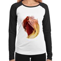 Baby Look Raglan Melisandre Art Manga Longa - Foca na Moda