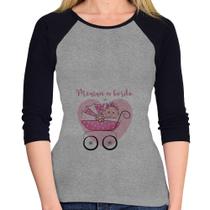 Baby Look Raglan Menina a bordo Manga 3/4 - Foca na Moda Baby Look Raglan Menina a bordo Manga 3/4 - Foca na Moda