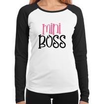 Baby Look Raglan Mini Boss Manga Longa - Foca na Moda